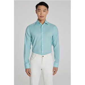 NEW Jack Victor Linen and Cotton Shirt in Teal Button Down Shirt P6306